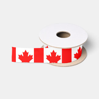 Canadian Flag Satin Ribbon