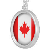 Canadian  flag silver plated necklace (Front Right)
