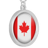 Canadian  flag silver plated necklace (Front Left)