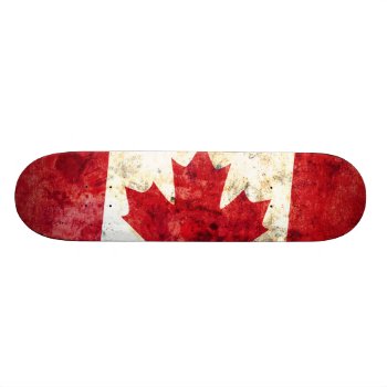 Canadian Flag Skateboard Deck by RodRoelsDesign at Zazzle