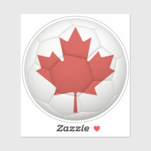 Canadian Flag Soccer Ball Sticker