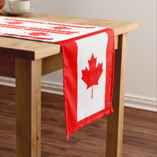 Canadian Flag & Sports fan house decor / Canada Short Table Runner