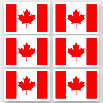 Canadian Flag Sticker by maxiharmony at Zazzle