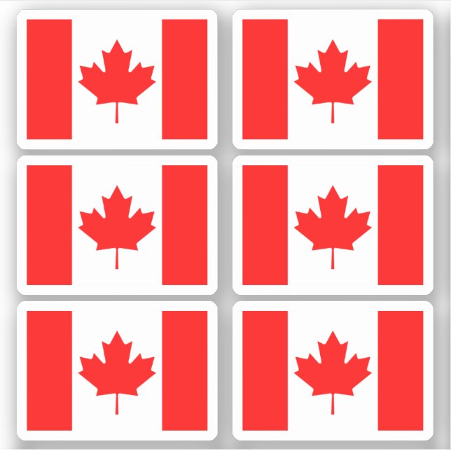 Canadian flag sticker (Front)