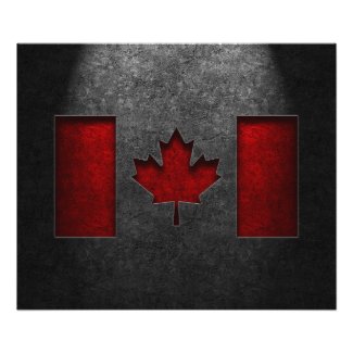 Canadian Flag Stone Texture Photo Print