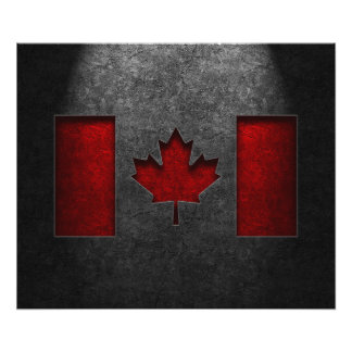 Canadian Flag Stone Texture Photo Print