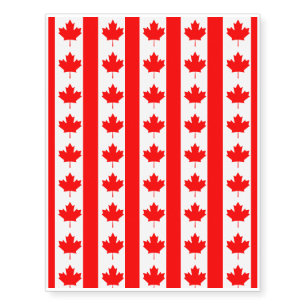 Canadian Flag Temporary Tattoos
