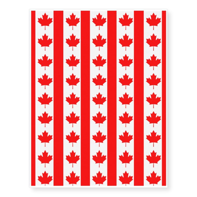Canadian Flag Temporary Tattoos (Front)