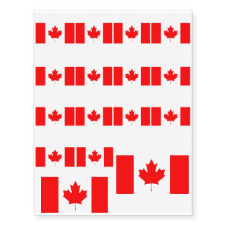 CANADIAN FLAG TEMPORARY TATTOOS
