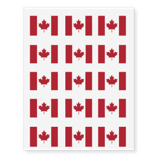 Canadian Flag Temporary Tattoos