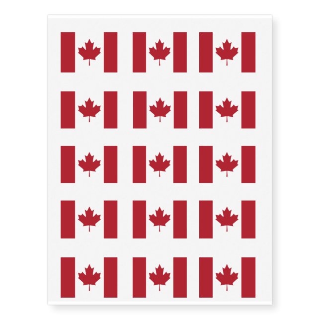 Canadian Flag Temporary Tattoos (Front)