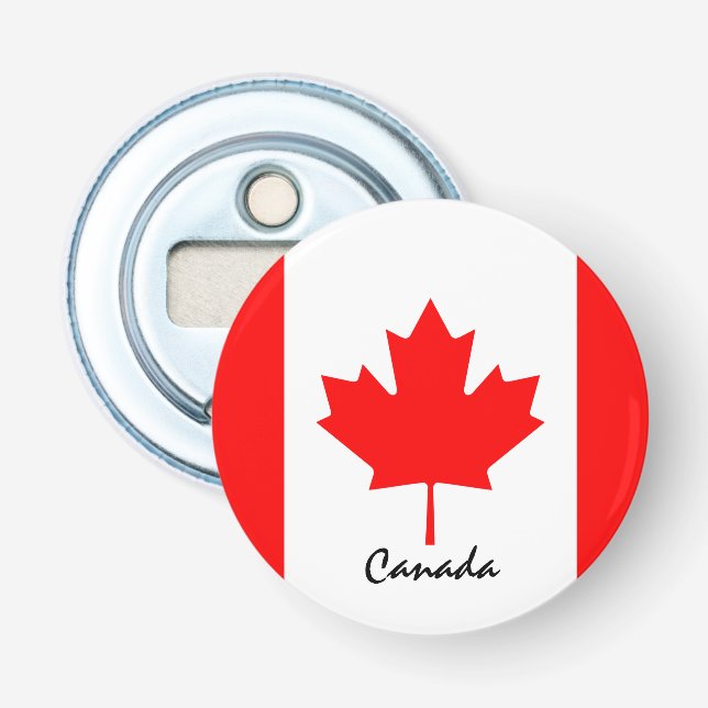 Canadian Flag & travel Canada /sports fans Bottle Opener (Front)