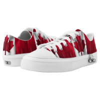 Canadian Flag Waving Low-Top Sneakers