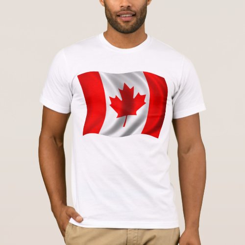 Canadian Flag Waving T_Shirt