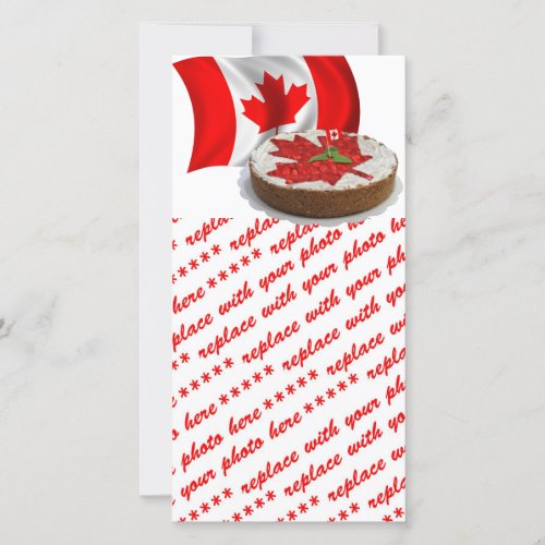 Canadian Flag with Cherry Maple Leaf Cake