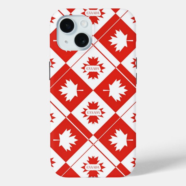 Canadian flag with maple leaves Case-Mate iPhone case (Back)