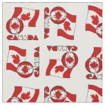 Canadian Flag with Soccer Ball Fabric