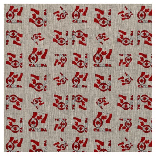 Canadian Flag with Soccer Ball Fabric