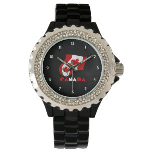 Canadian Flag with Soccer Ball Watch