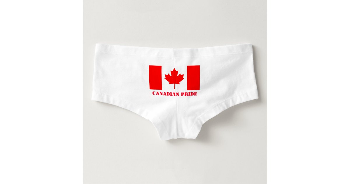 Canadian flag womens underwear boyshorts Zazzle