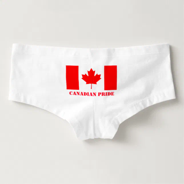 Canadian flag womens underwear boyshorts Zazzle