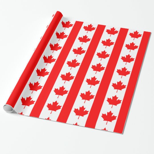 canadian-flag-wrapping-paper-zazzle