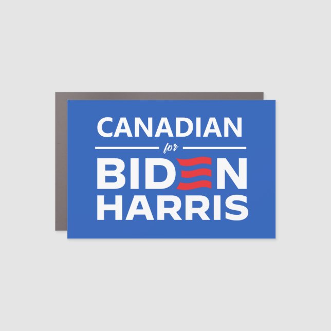Canadian for Biden Harris Car Magnet (Front)