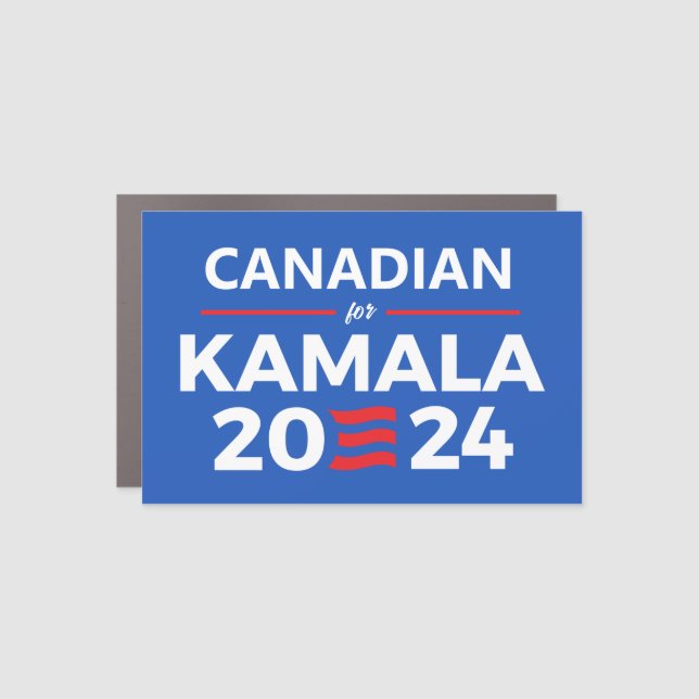 Canadian for Kamala Harris Car Magnet (Front)