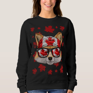 Canadian Fox Patriotic Canada Flag Maple Leaf Prid Sweatshirt