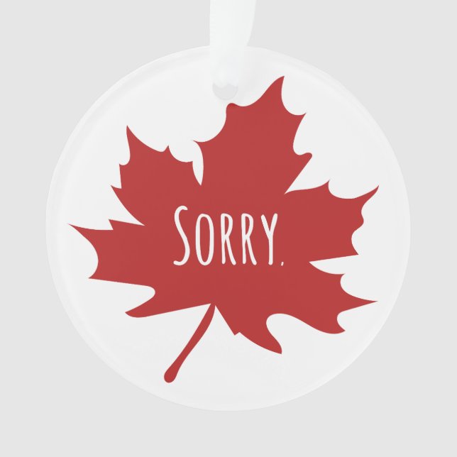 Canadian Funny Ornament (Front)