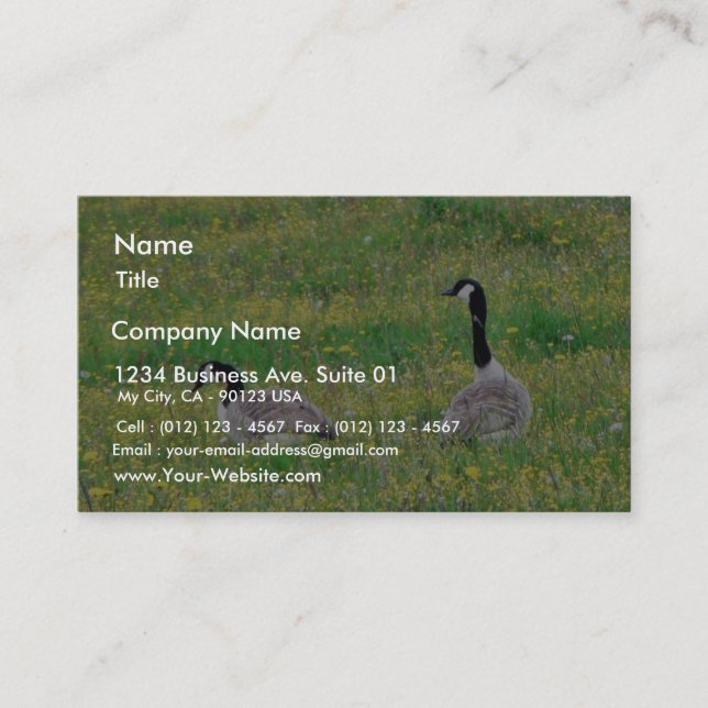 Canadian Geese Business Card (Front)
