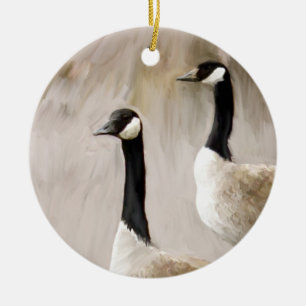 Canadian Geese Ceramic Ornament