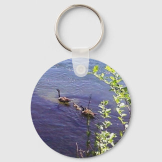 Canadian Geese Family Keychain