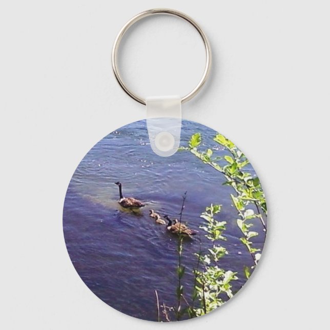 Canadian Geese Family Keychain (Front)