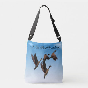 Canadian geese flying together kids design crossbody bag