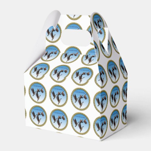 Canadian geese flying together kids design favor boxes