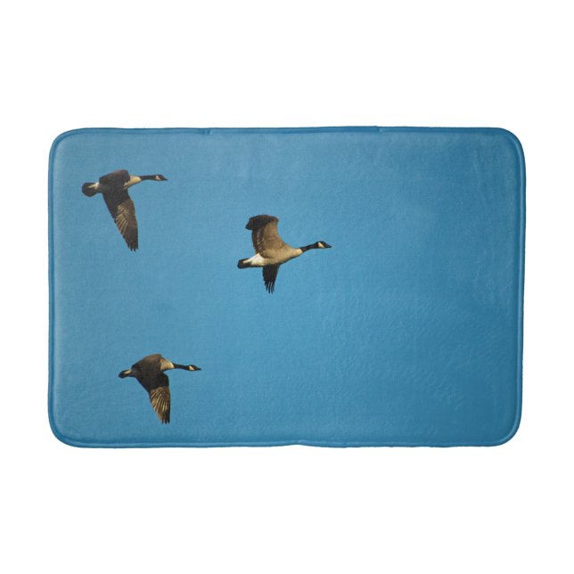 Canadian geese in flight bath mat (Front)