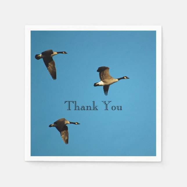 Canadian geese in flight   napkins (Front)
