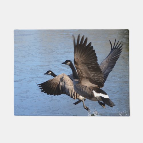 Canadian Geese Taking Flight Doormat