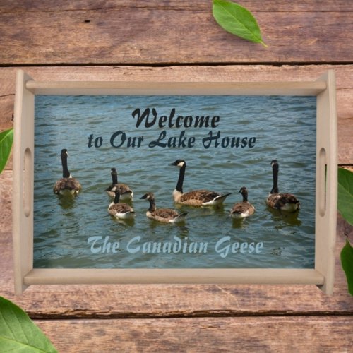 Canadian Geese Welcome to Our Lake House Serving Tray