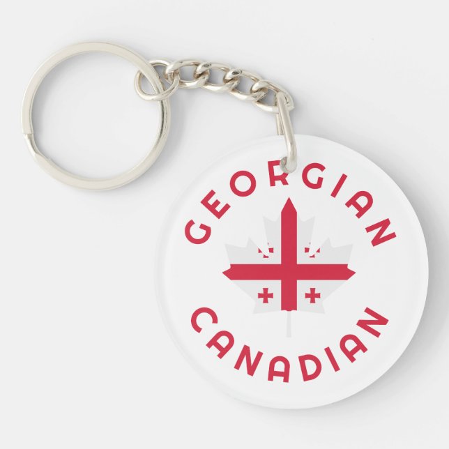 Canadian Georgian Roots  Keychain (Front)