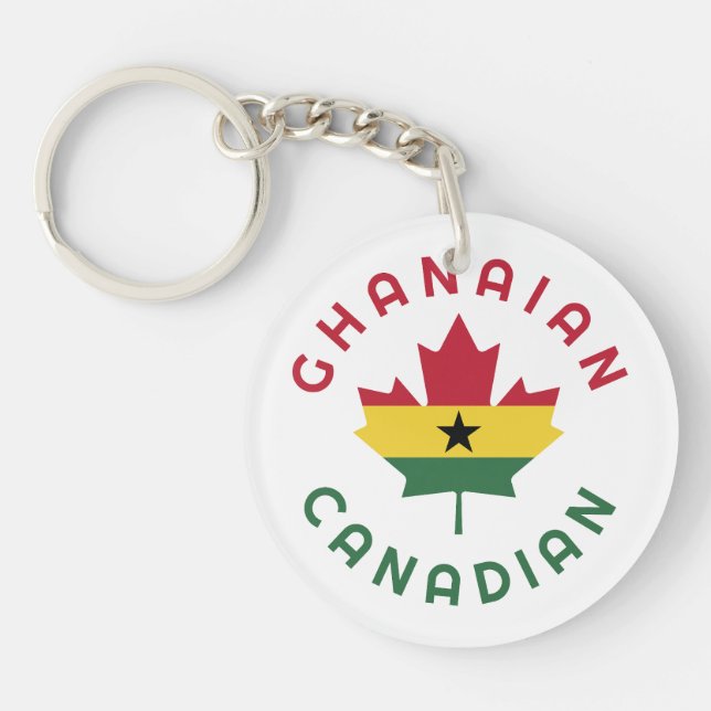 Canadian Ghanaian Roots Keychain (Front)
