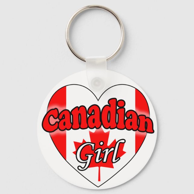 Canadian Girl Keychain (Front)