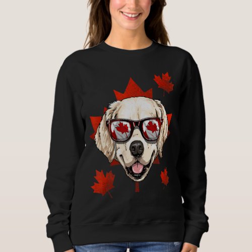 Canadian Golden Retriever Maple Tree Leaf Canada F Sweatshirt