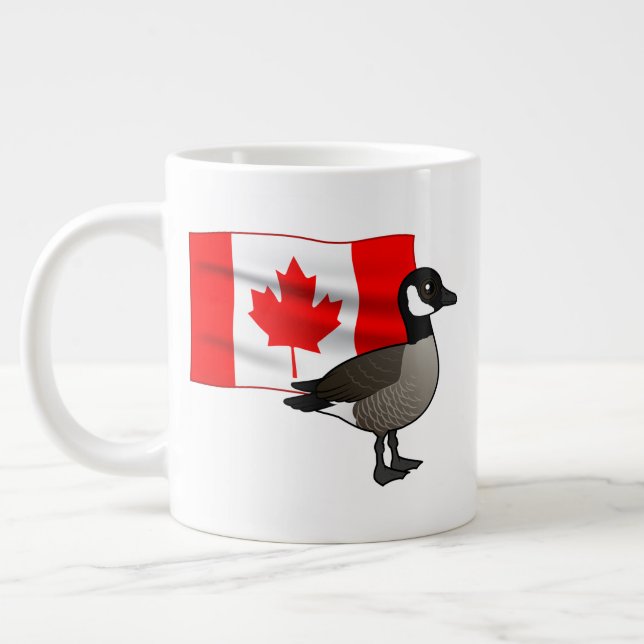 Canadian Goose & Flag Giant Coffee Mug (Left)