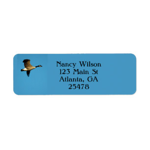 Canadian goose in flight label