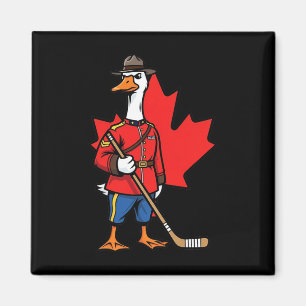 Canadian Goose Mountie Hockey Maple Leaf Canada Magnet