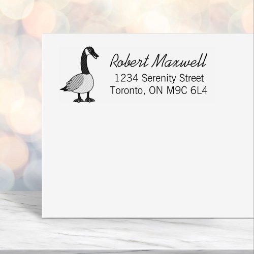 Canadian Goose Return Address Self_inking Stamp