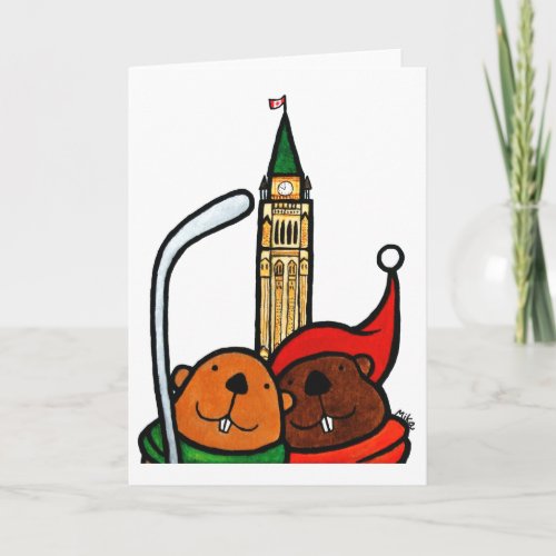 Canadian Greeting Card Funny Canadian Beavers card