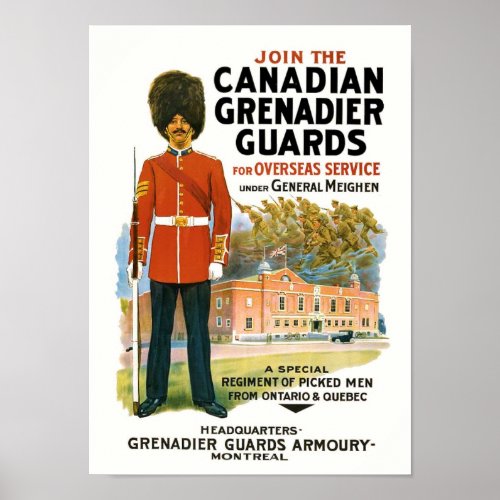 Canadian Grenadier Guards Recruitment Poster